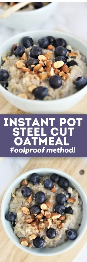 Making steel cut oatmeal in the Instant Pot is easy, foolproof, and turns out perfect every time - a warm and healthy breakfast will be ready with little effort!