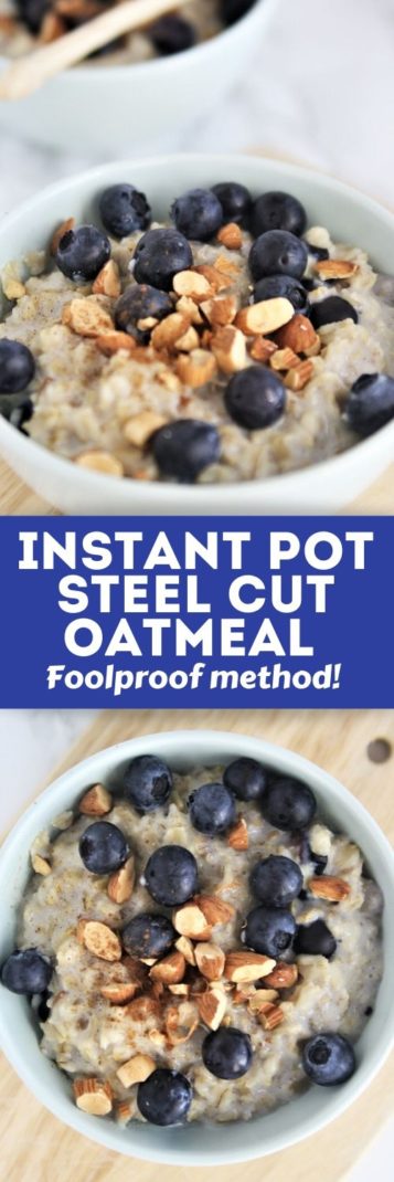 Making steel cut oatmeal in the Instant Pot is easy, foolproof, and turns out perfect every time - a warm and healthy breakfast will be ready with little effort!