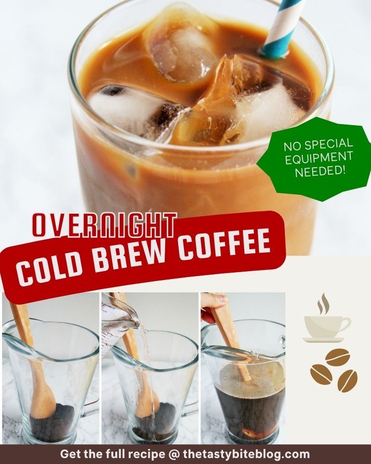 Learn how to make the best overnight cold brew coffee at home - easy, inexpensive, and no special equipment needed! The end result is delicious smooth coffee with less acidity than regular coffee. 