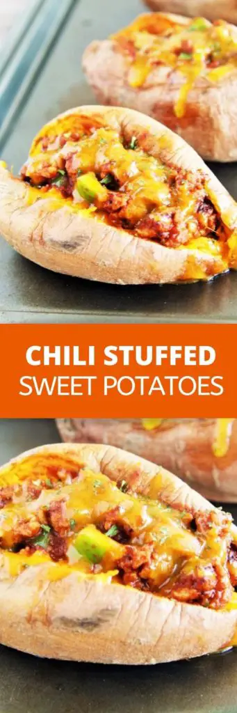 Chili Stuffed Sweet Potatoes is a simple, wholesome, and flavorful dish everyone will love!