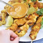 Chicken Satay Skewers with Peanut Sauce