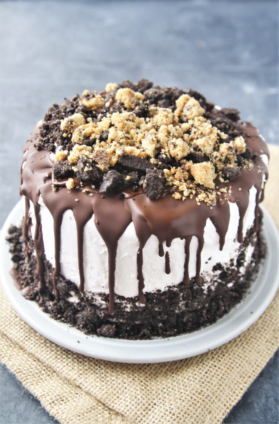 Cookie Crunch Ice Cream Cake - The Tasty Bite