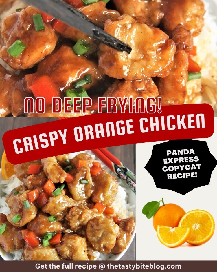 Crispy pieces of fried chicken coated in a delicious sweet and sticky orange sauce, this Panda Express Copycat Orange Chicken will become your new favorite weeknight dinner option!