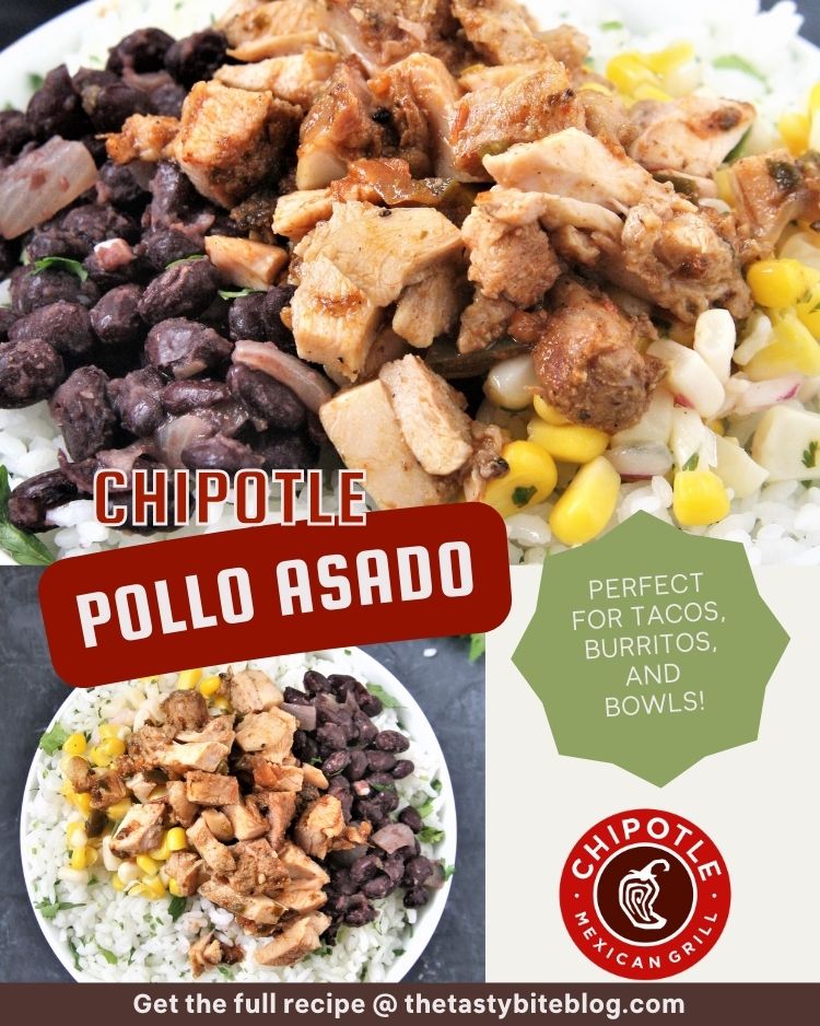 This easy Chipotle Copycat Pollo Asado is flavorful, tender, juicy, and tastes just as good as than the original. Perfect in tacos, burritos, salad bowls, and more!