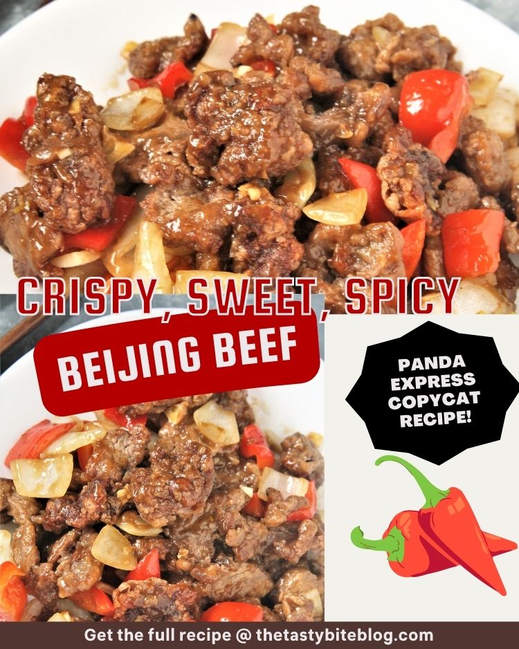 Crispy strips of beef tossed in an addictive sweet and spicy sauce with onions and peppers, this Panda Express Copycat Beijing Beef will become a dinner staple your family will love!