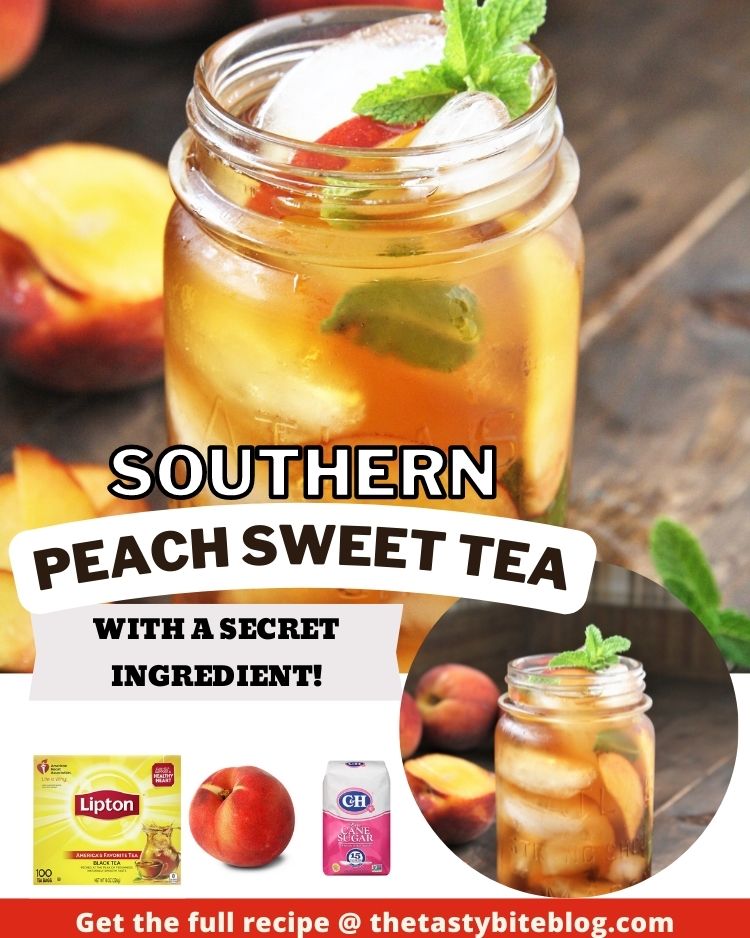 Refreshing Southern Peach Sweet Tea - Butter Be Ready