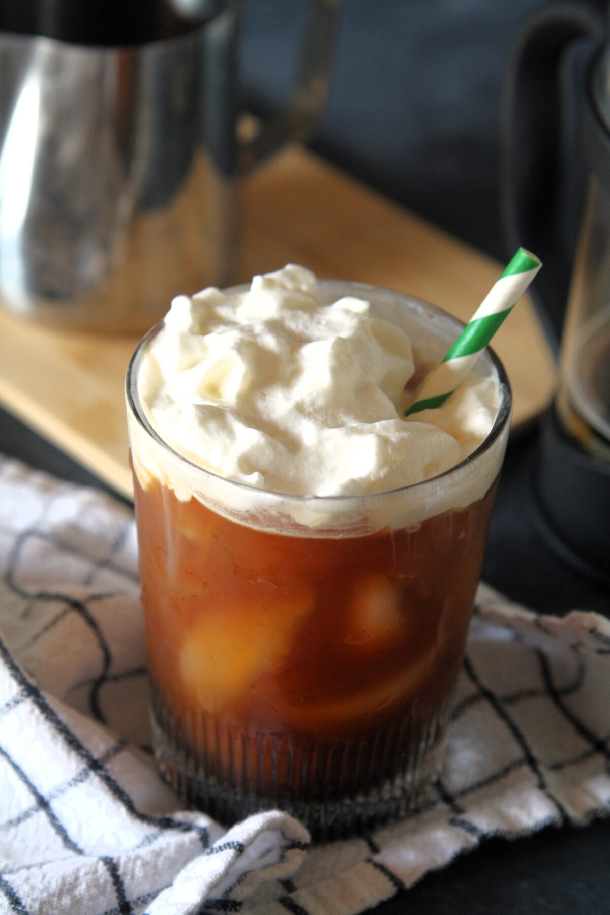 Upgrade your iced coffee with a swirl of Irish cream syrup, topped with sweet cream cold foam and a hint of cocoa powder. You can make this seasonal Starbucks copycat recipe at home and enjoy it all year round.