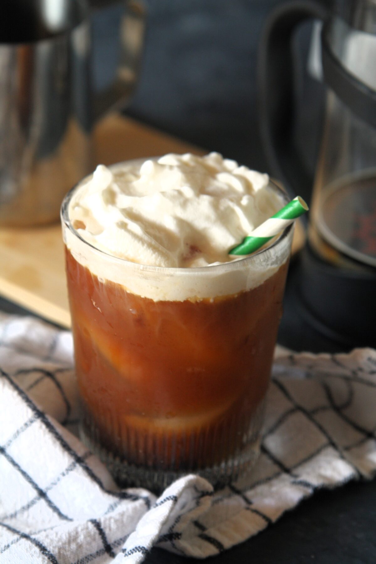 Upgrade your iced coffee with a swirl of Irish cream syrup, topped with sweet cream cold foam and a hint of cocoa powder. You can make this seasonal Starbucks copycat recipe at home and enjoy it all year round.