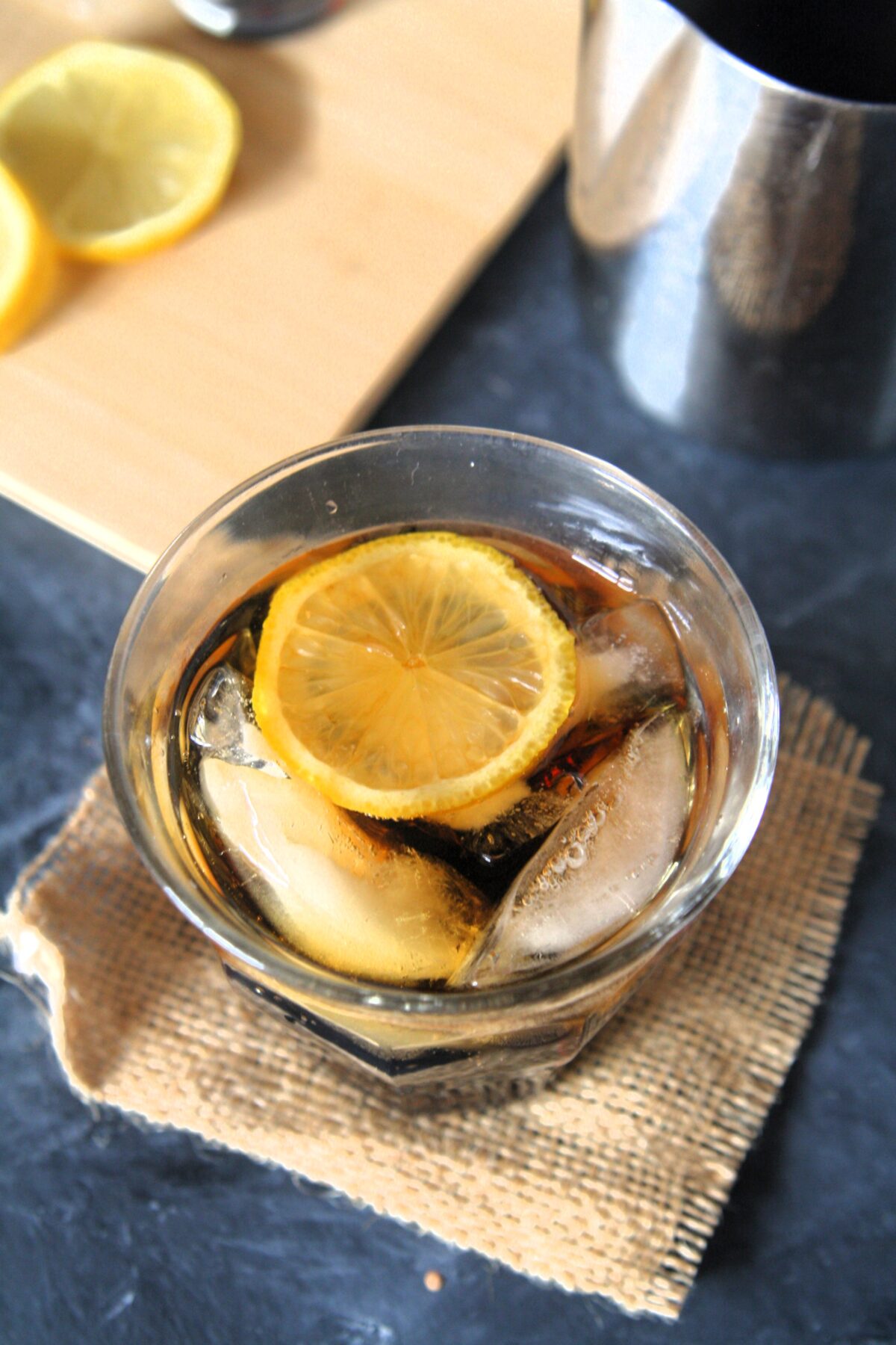 Try this Refreshing Iced Coffee and Lemon Tonic Drink Recipe for a tasty and interesting twist to your regular iced coffee, with a blend of smooth coffee, bitter tonic, and zesty lemon!