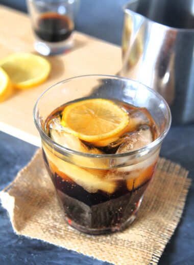 Try this Refreshing Iced Coffee and Lemon Tonic Drink Recipe for a tasty and interesting twist to your regular iced coffee, with a blend of smooth coffee, bitter tonic, and zesty lemon!