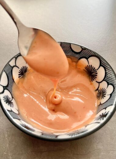 This homemade Yum Yum Sauce recipe delivers that creamy, tangy, and slightly sweet flavor perfect for dipping or drizzling over your favorite dishes.