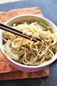 Make this delicious vegan and vegetarian Copycat Panda Express Chow Mein at home! A quick and easy stir-fry with savory soy sauce, fresh vegetables, and perfectly cooked noodles. Ideal for plant-based diets and those craving a healthier take on Chinese food!