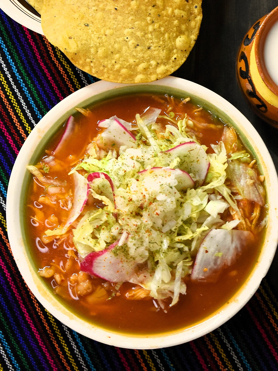 Learn how to make authentic Pozole Rojo de Pollo, a traditional Mexican chicken and hominy stew in red chile sauce. Easy, flavorful, perfect for special occasions or cozy nights. Includes tips, variations, and a printable recipe.