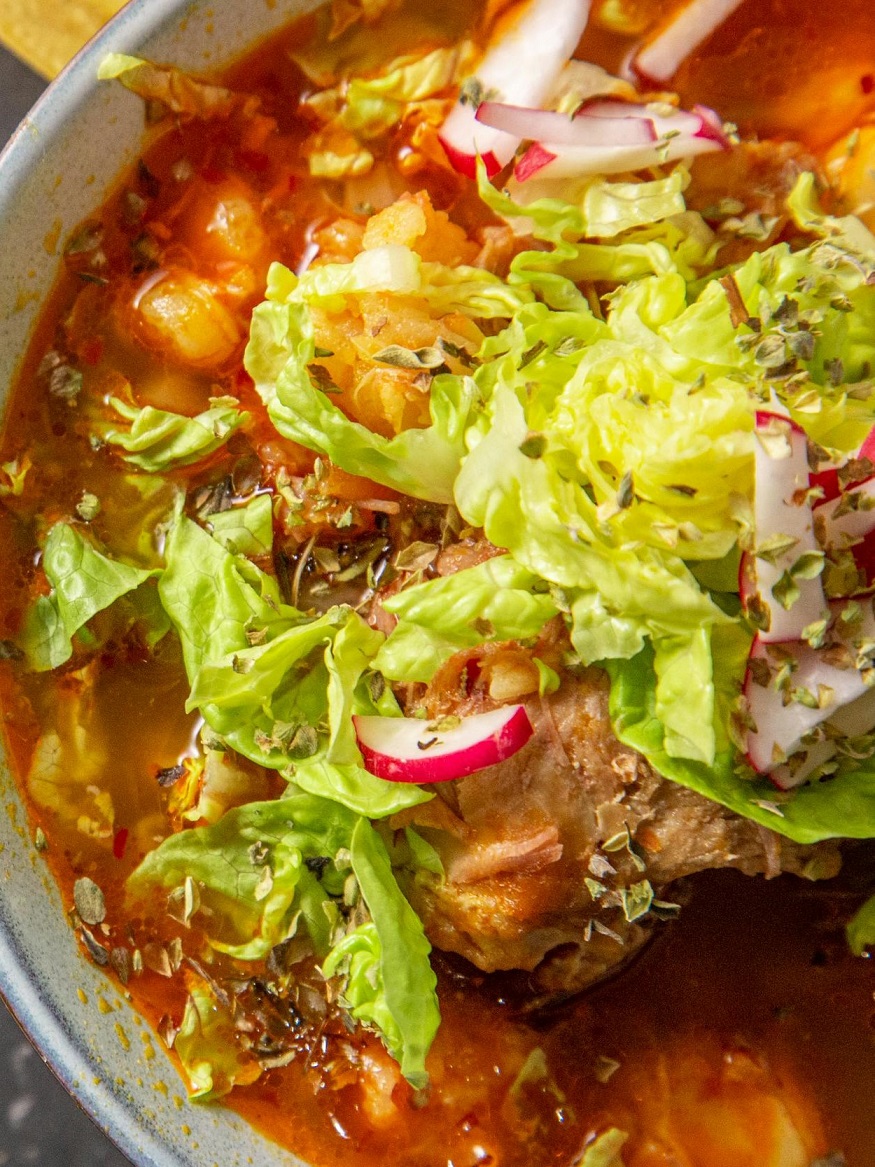 Learn how to make authentic Pozole Rojo de Pollo, a traditional Mexican chicken and hominy stew in red chile sauce. Easy, flavorful, perfect for special occasions or cozy nights. Includes tips, variations, and a printable recipe.