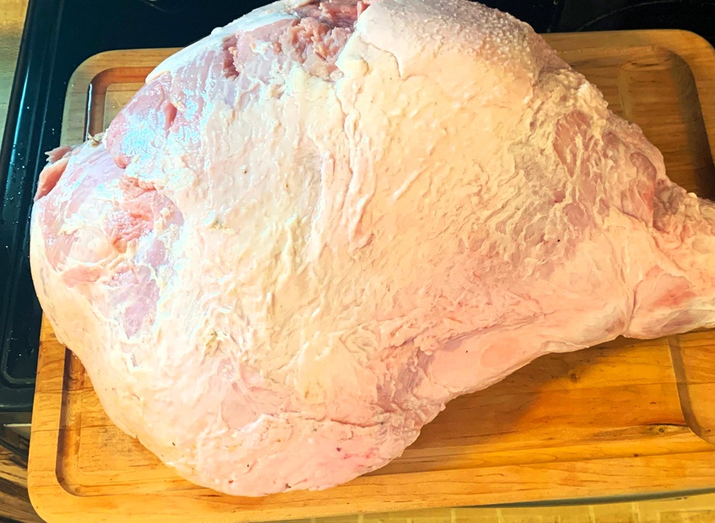 Perfectly roasted boneless (or bone-in) fresh ham with garlic rub, brown sugar glaze, and Dijon mustard. Tips for juicy ham, golden perfection, and easy leftovers.